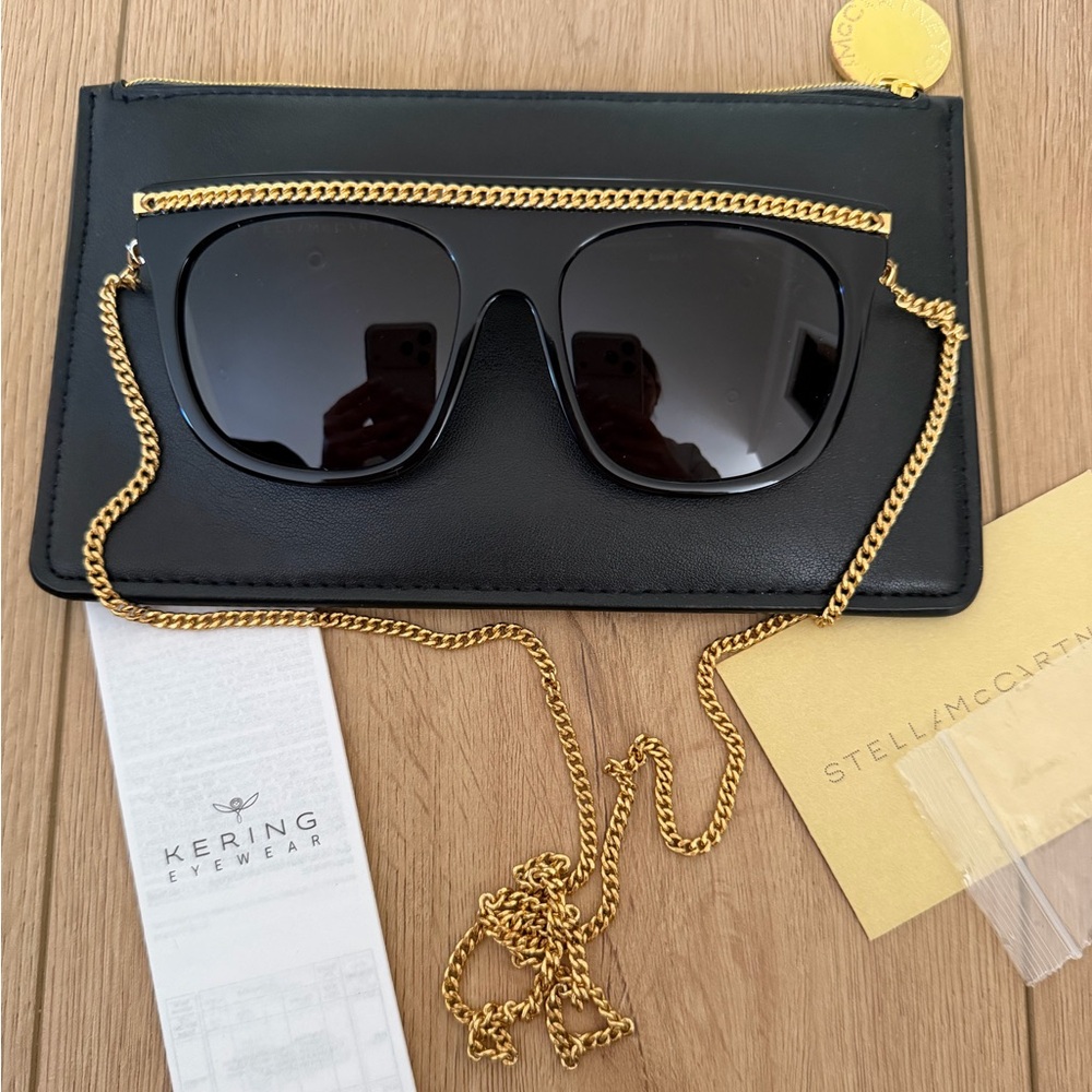 Stella McCartney Falabella Sunglasses with Gold Chain